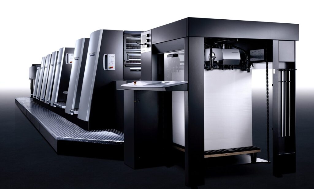 Heidelberg Speedmaster lithographic printing equipment featured by Minit Print Centurion